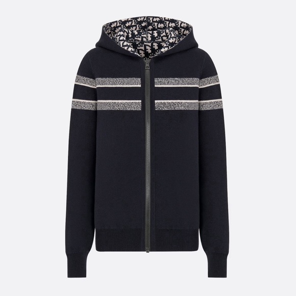 Christian Dior -Reversible Cashmere Zipped Cardigan with Hood